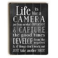 One Bella Casa One Bella Casa 0004-7512-38 12 x 16 in. Life is Like a Camera Planked Wood Wall Decor by Nancy Anderson 0004-7512-38